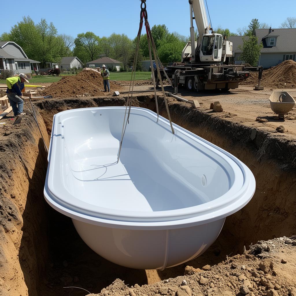 Piscina de Fibra - Instalação rápida com peça pré-moldada. Alta durab | Infinito Soluções